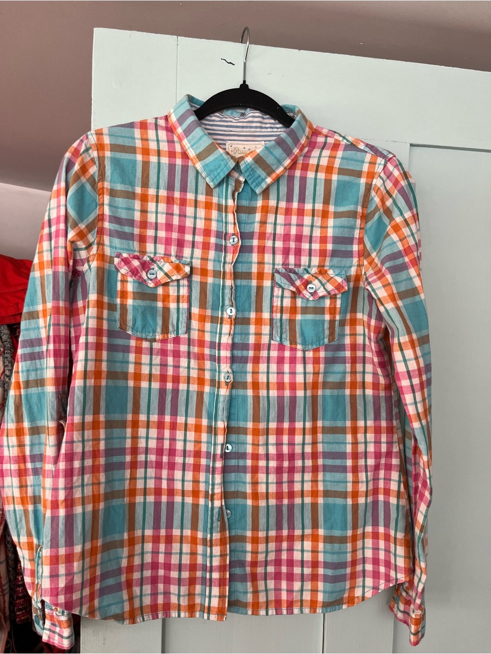 Passport plaid button down shirt